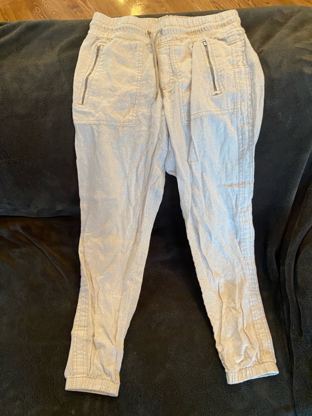 Athleta Light Gray Joggers with Zip Pockets